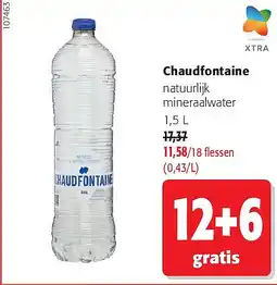 Colruyt Chaudfontaine natuurlijk mineraalwater 1,5 L aanbieding