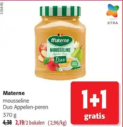 Colruyt Materne mousseline Duo Appelen-peren 370 g aanbieding