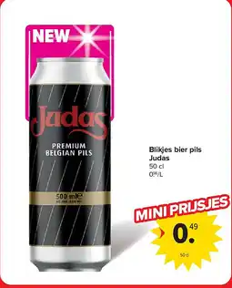 Carrefour Blikjes bier pils Judas aanbieding