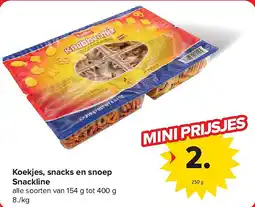 Carrefour Koekjes, snacks en snoep Snackline aanbieding