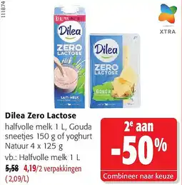 Colruyt Dilea Zero Lactose Halfvolle melk 1 L aanbieding