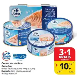 Carrefour Conserves de thon Carrefour aanbieding