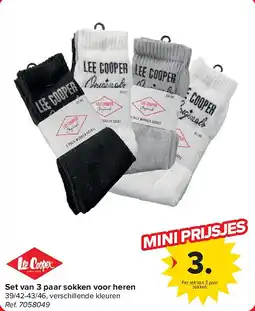 Carrefour Set van 3 paar sokken voor heren aanbieding