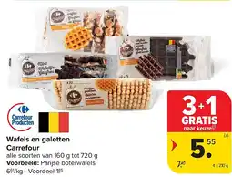 Carrefour Wafels en galetten Carrefour aanbieding