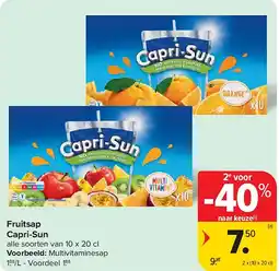 Carrefour Fruitsap Capri-Sun aanbieding