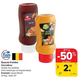 Carrefour Sauces froides Carrefour aanbieding