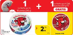 Carrefour Kaas La Vache qui rit aanbieding
