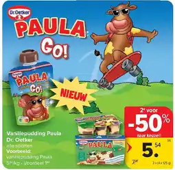 Carrefour Vanillepudding Paula Dr. Oetker aanbieding