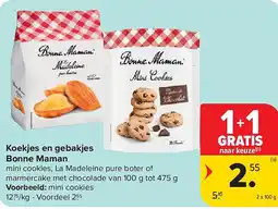 Carrefour Koekjes en gebakjes Bonne Maman aanbieding