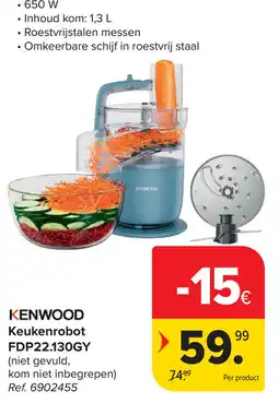 Carrefour Kenwood Keukenrobot FDP22.130GY aanbieding