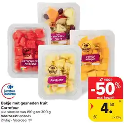 Carrefour Bakje met gesneden fruit Carrefour aanbieding