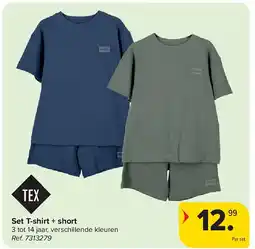 Carrefour Set T-shirt + short aanbieding