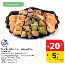 Carrefour Aperitiefschotel met zeevruchten Carrefour aanbieding