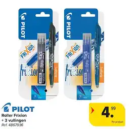Carrefour Roller Frixion + 3 vullingen aanbieding