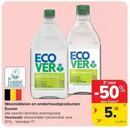 Carrefour Wasmiddelen en onderhoudsproducten Ecover aanbieding