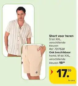 Carrefour Short voor heren aanbieding