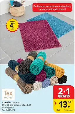 Carrefour Chenille badmat aanbieding