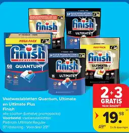 Carrefour Vaatwastabletten Quantum, Ultimate en Ultimate Plus Finish aanbieding