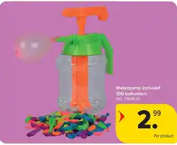Carrefour Waterpomp inclusief 100 ballonnen aanbieding