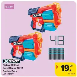 Carrefour Pistool X-Shot Excel Xcess TK-12 Double Pack aanbieding