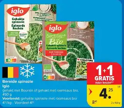 Carrefour Bereide spinazie Iglo aanbieding