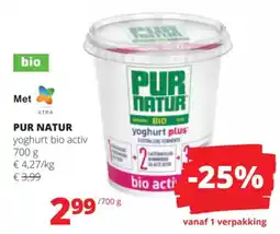 Spar Pur Natur Yoghurt Bio Activ aanbieding