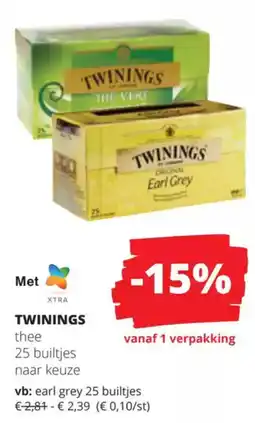 Spar Twinings Thee aanbieding