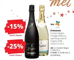 Spar Frexenet Cordon Negro, Vintage Reserva, sparkling rosé of Legero aanbieding