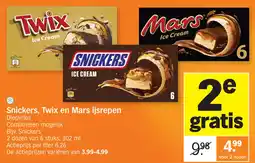 Albert Heijn Snickers, Twix en Mars Ijsrepen aanbieding