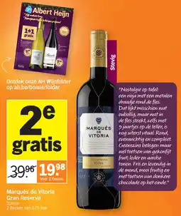 Albert Heijn Marqués de Vitoria Gran Reserva aanbieding