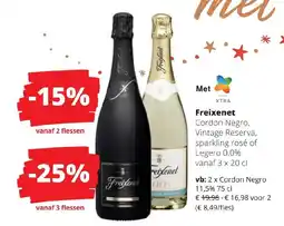 OKay Frexenet Cordon Negro, Vintage Reserva, sparkling rosé of Legero aanbieding