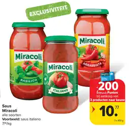 Carrefour Saus Miracoli aanbieding