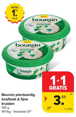 Carrefour Boursin plantaardig knoflook & fijne kruiden aanbieding