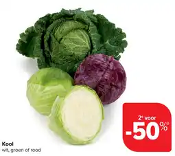Carrefour Kool wit, groen of rood aanbieding