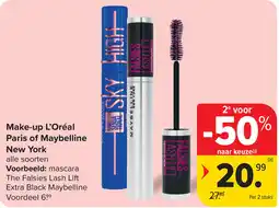 Carrefour Make-up L'Oréal Paris of Maybelline New York aanbieding