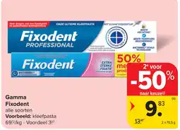 Carrefour Fixodent Professional Bacteriel Gamma aanbieding