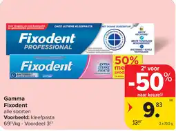 Carrefour Gamma Fixodent aanbieding