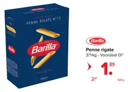 Carrefour Barilla Penne Rigate aanbieding