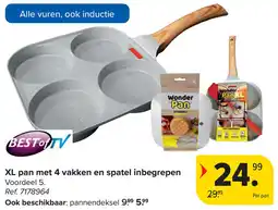 Carrefour Best ofTV XL pan met 4 vakken en spatel inbegrepen aanbieding