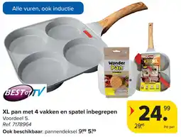 Carrefour XL pan met 4 vakken en spatel inbegrepen aanbieding