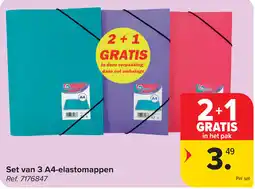 Carrefour A4 Elastomappen aanbieding