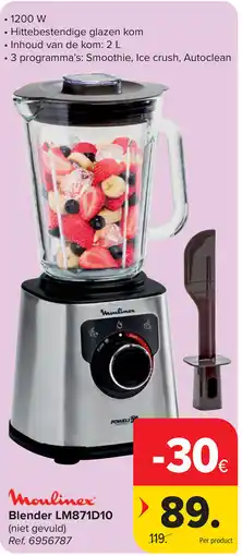 Carrefour Moulinex Blender LM871D10 aanbieding