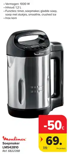 Carrefour Moulinex Soepmaker LM542810 aanbieding