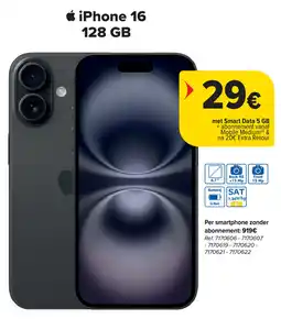 Carrefour apple iPhone 16 128 GB aanbieding