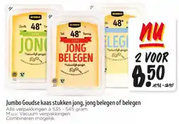Jumbo Jumbo Goudse kaas stukken jong, jong belegen of belegen aanbieding