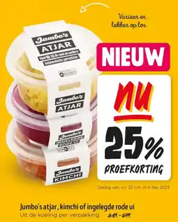 Jumbo Jumbo's Atjar, kimchi of ingelegde rode ui aanbieding
