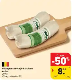 Carrefour Witte pens met fijne kruiden Aubel aanbieding