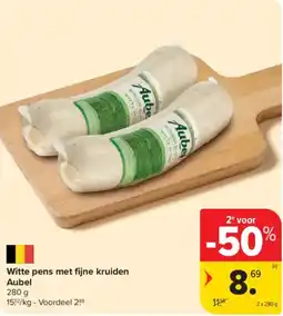 Carrefour Witte pens met fijne kruiden Aubel aanbieding