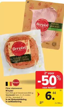 Carrefour Fijne vleeswaren breydel aanbieding