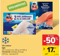 Carrefour Vis natuur Iglo aanbieding